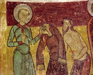 Saint Giles Gives His Cloak to the Sick Beggar by French School